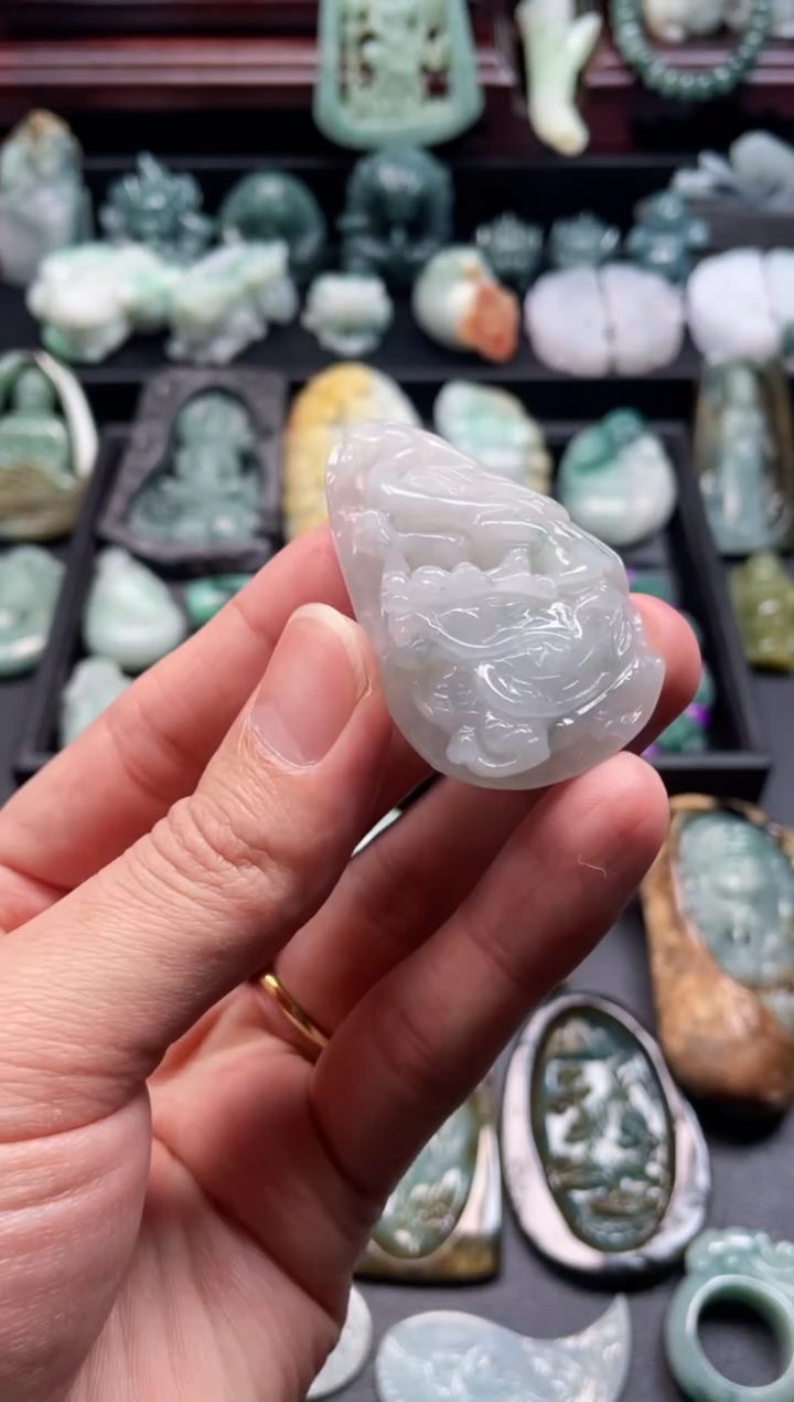 颈饰未镶嵌翡翠15  天然翡翠a货