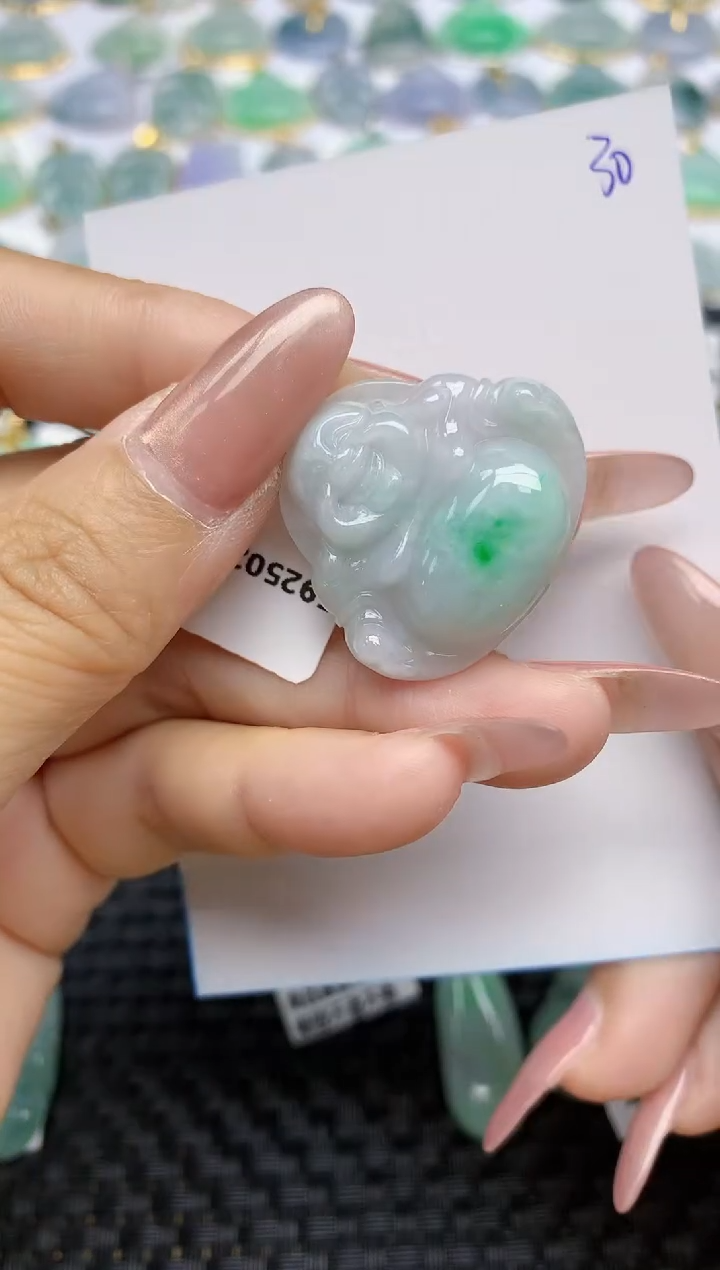 【闪购商品】翡翠颈饰18K金镶嵌天然A货翡翠 30