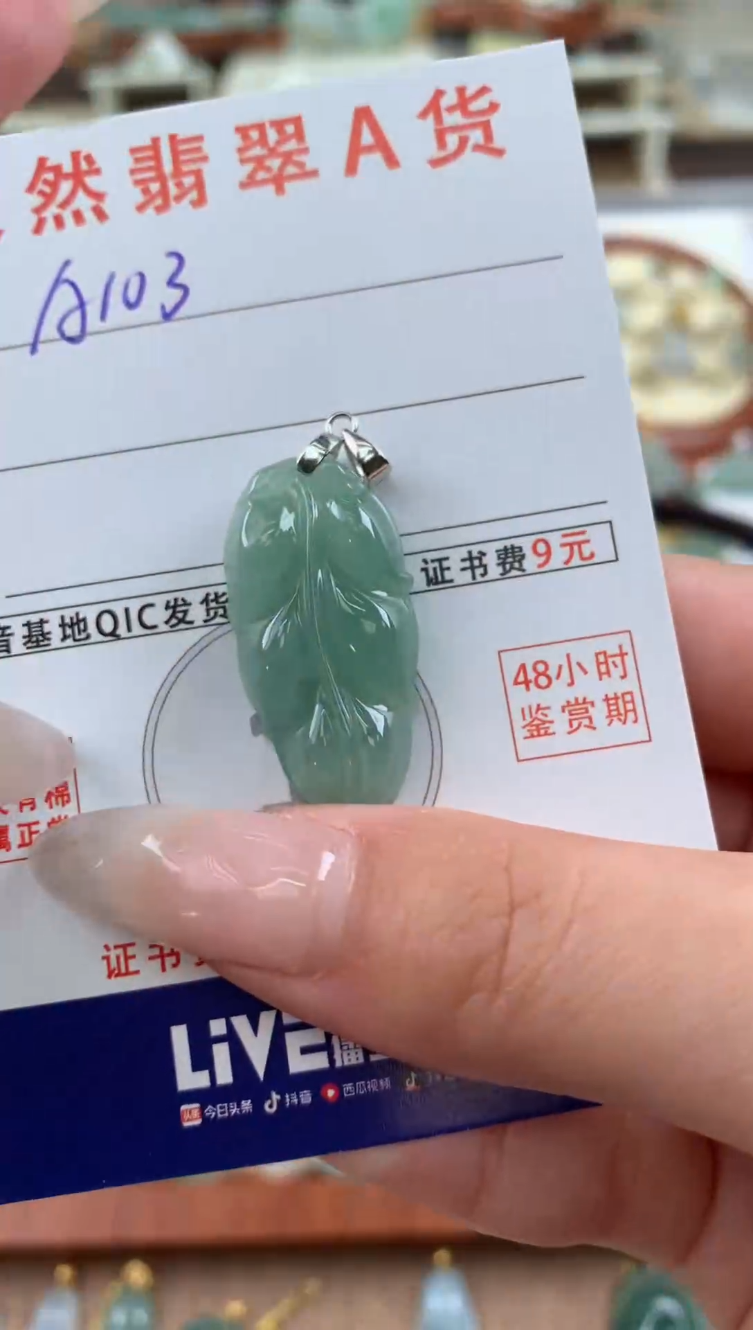 【闪购商品】翡翠颈饰未镶嵌天然A货翡翠挂件 