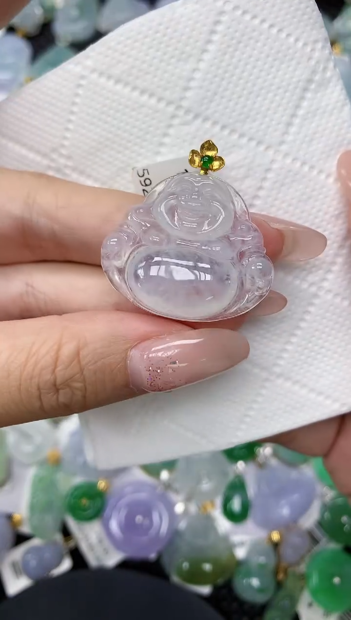 颈饰18K金镶嵌翡翠1111111111