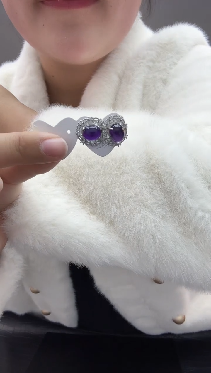 水晶摆件未镶嵌天然紫水戒指10