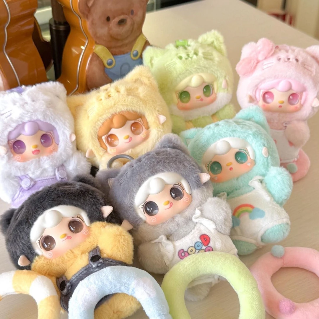 正版氧氧喵喵夏日派对毛绒挂件盲盒女生礼物