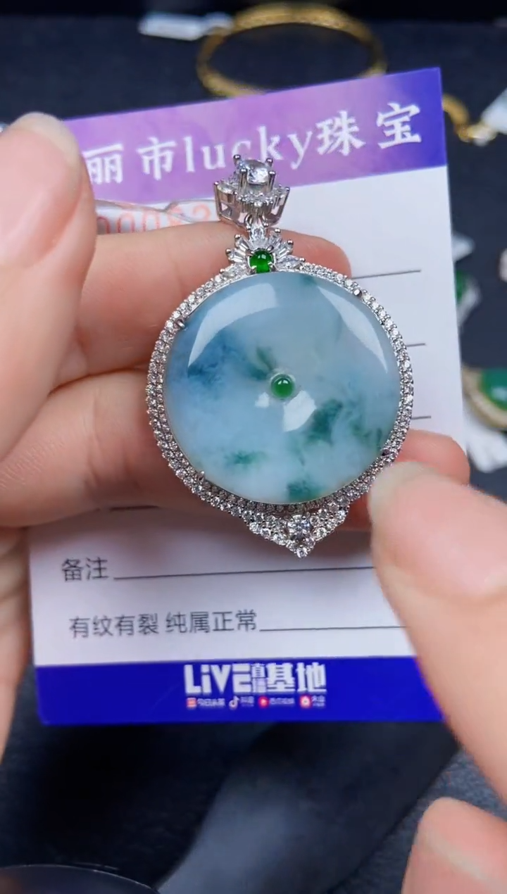 【闪购商品】翡翠颈饰银S925镶嵌8260