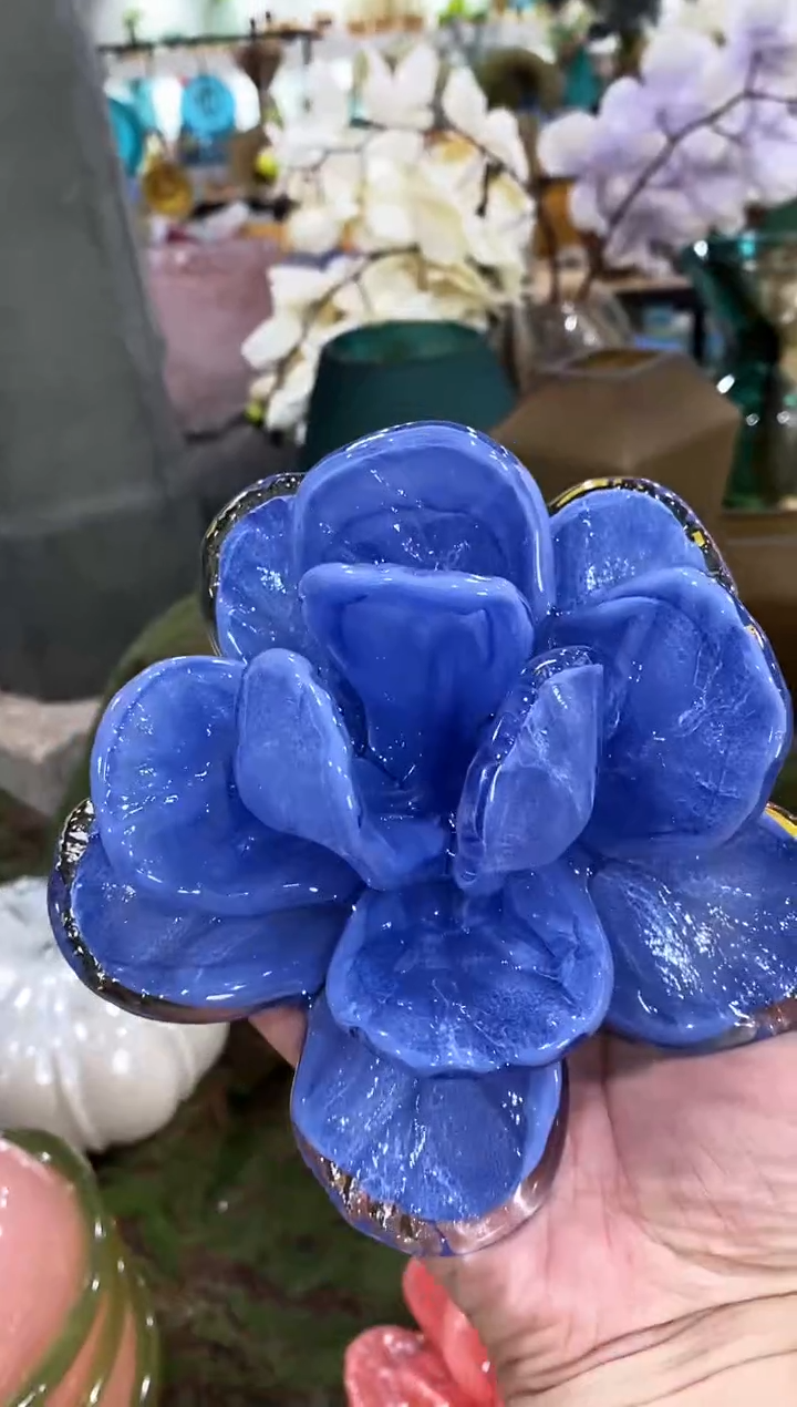 宝**丫慕忆家手作琉璃花瓶瑕疵