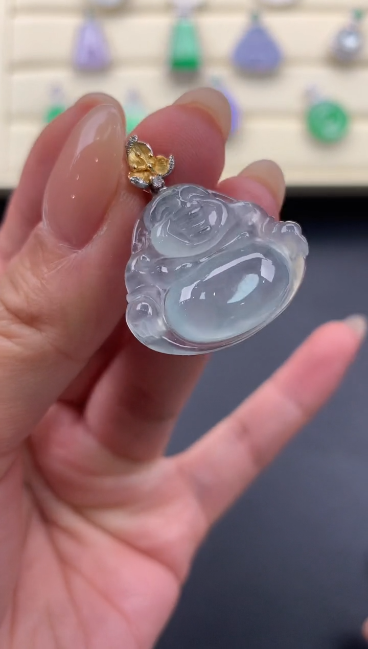 【闪购商品】翡翠颈饰18K金镶嵌Q12     