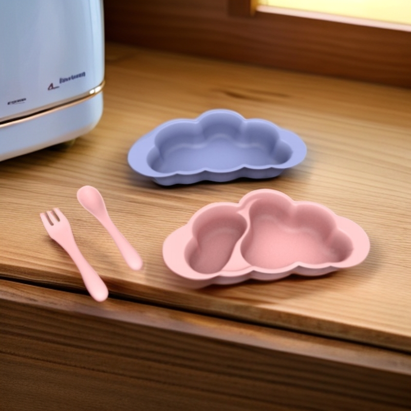 【爱朵生活】BEBETOUR 云朵餐盘套装 可爱家用防摔