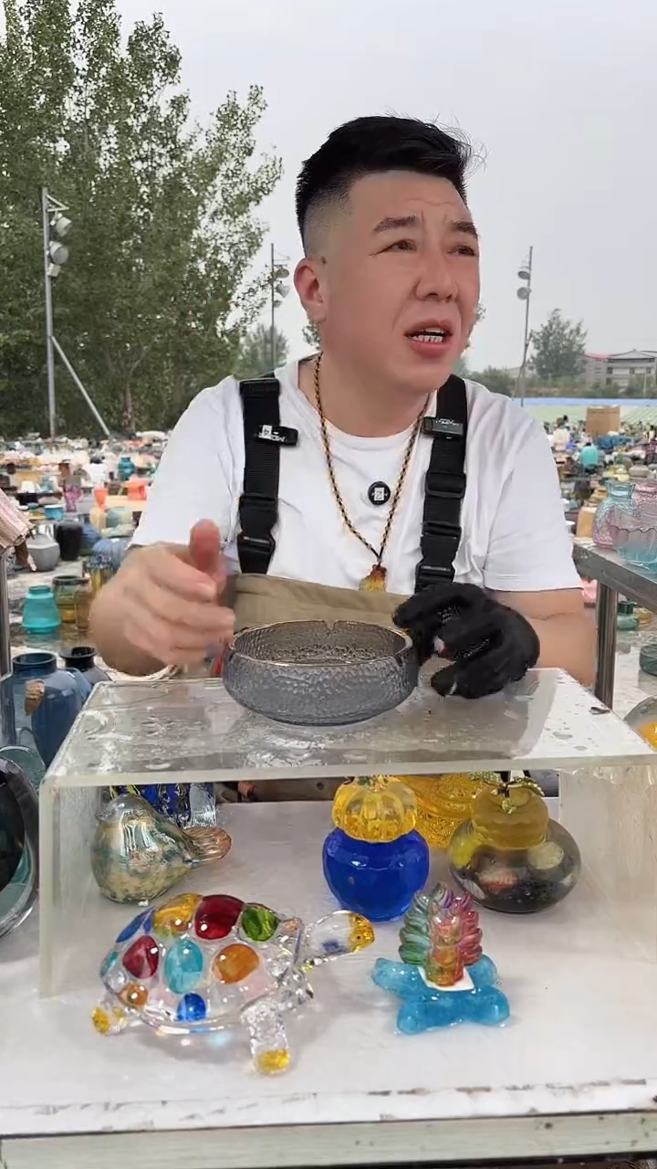 琉璃手工艺品外贸尾货花瓶008