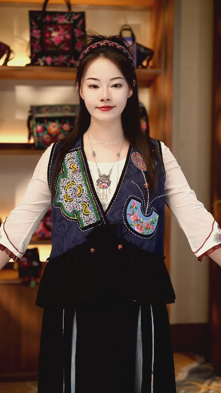 刺绣私人定制苗族手工衣服A9998