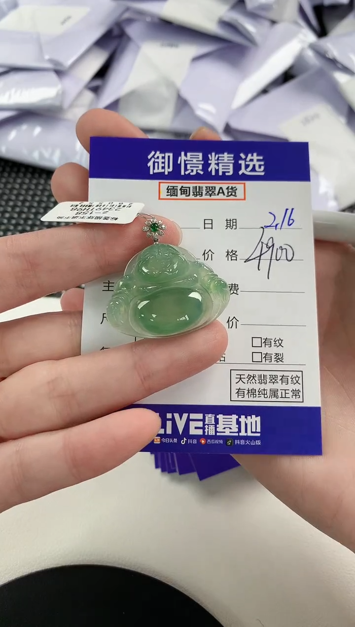 【闪购商品】翡翠颈饰18K金镶嵌66        