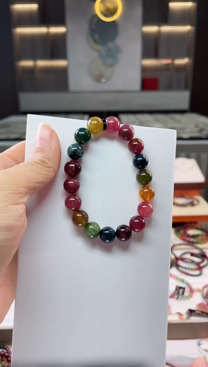 未镶嵌老矿碧玺单圈手串10mm+碧玺（多样性发一条）Q