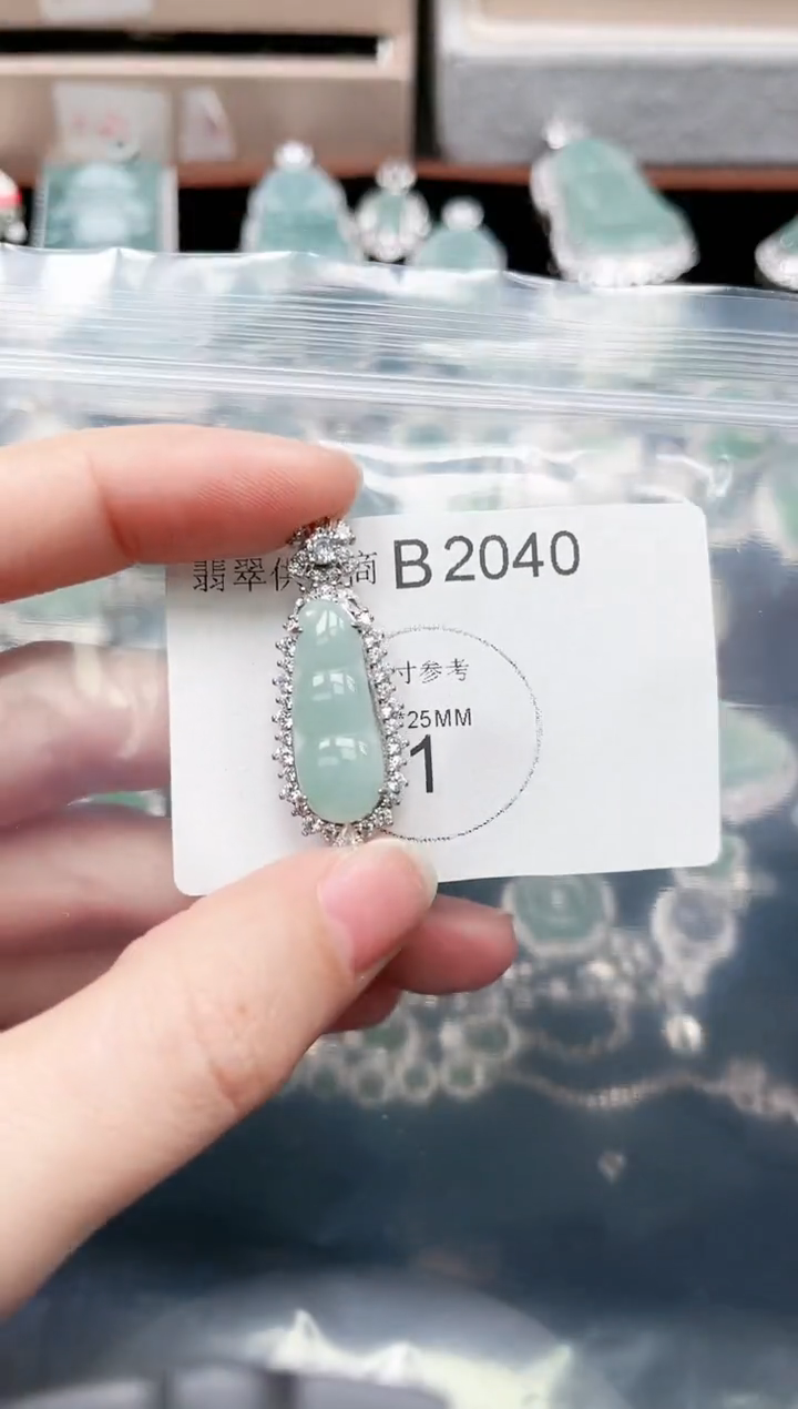 【闪购商品】翡翠颈饰未镶嵌2040赠皮绳