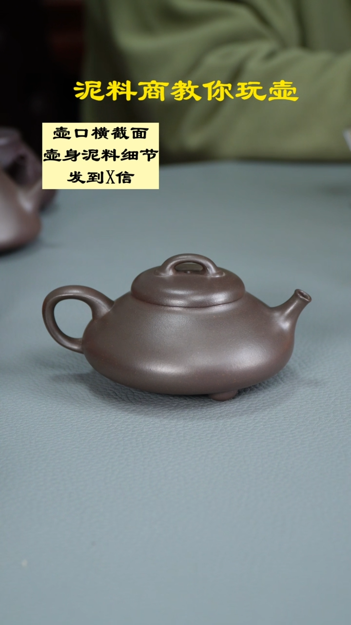 茶壶紫砂逸*前墅古龙窑柴烧天青韵瓢壶
