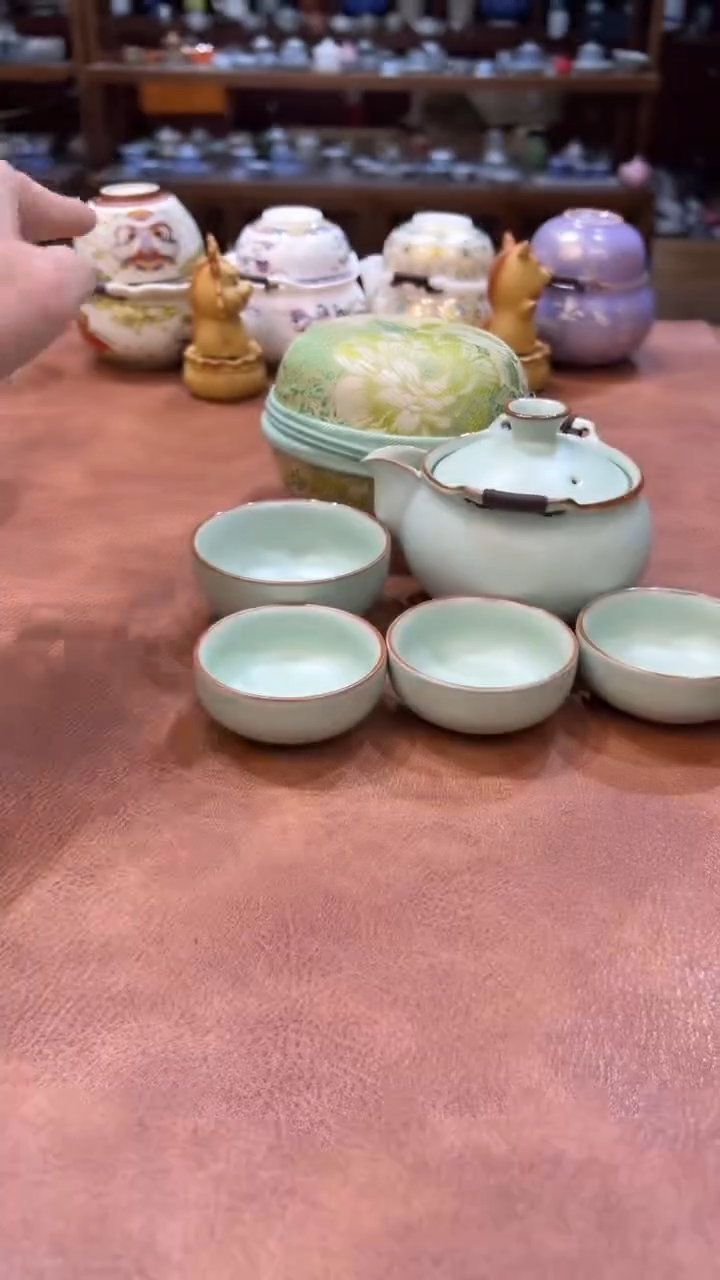 真的很便宜会开片的旅行茶具