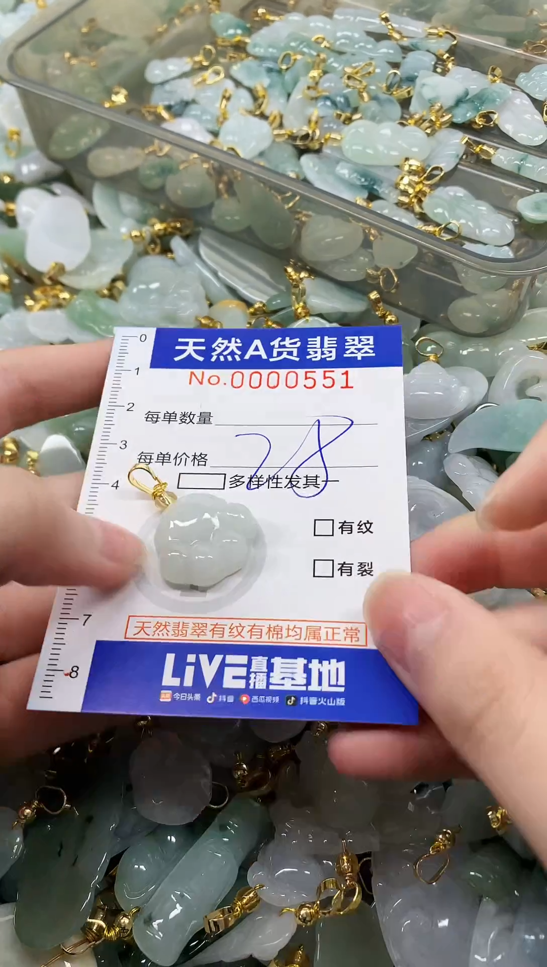 颈饰未镶嵌翡翠天然a货翡翠