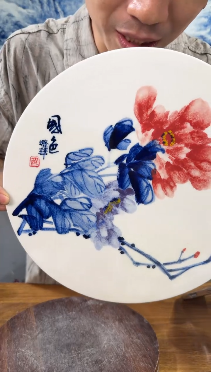 吴义松陶瓷联盟手绘陶瓷编码：187