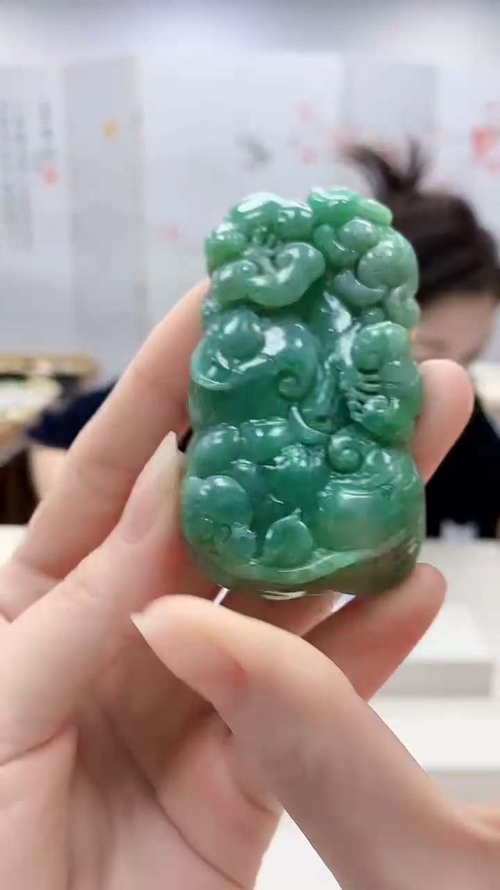 未镶嵌定制翡翠3099ry-毛货挂件75