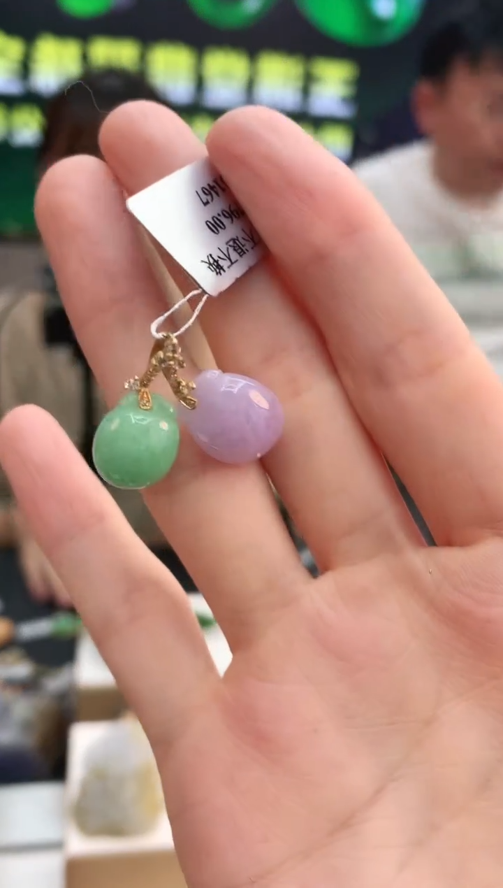 【闪购商品】翡翠颈饰18K金镶嵌赠礼盒证书 小君