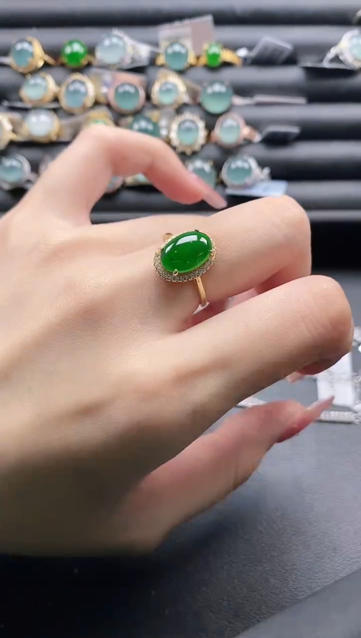 【闪购商品】翡翠戒指银S925镶嵌1111