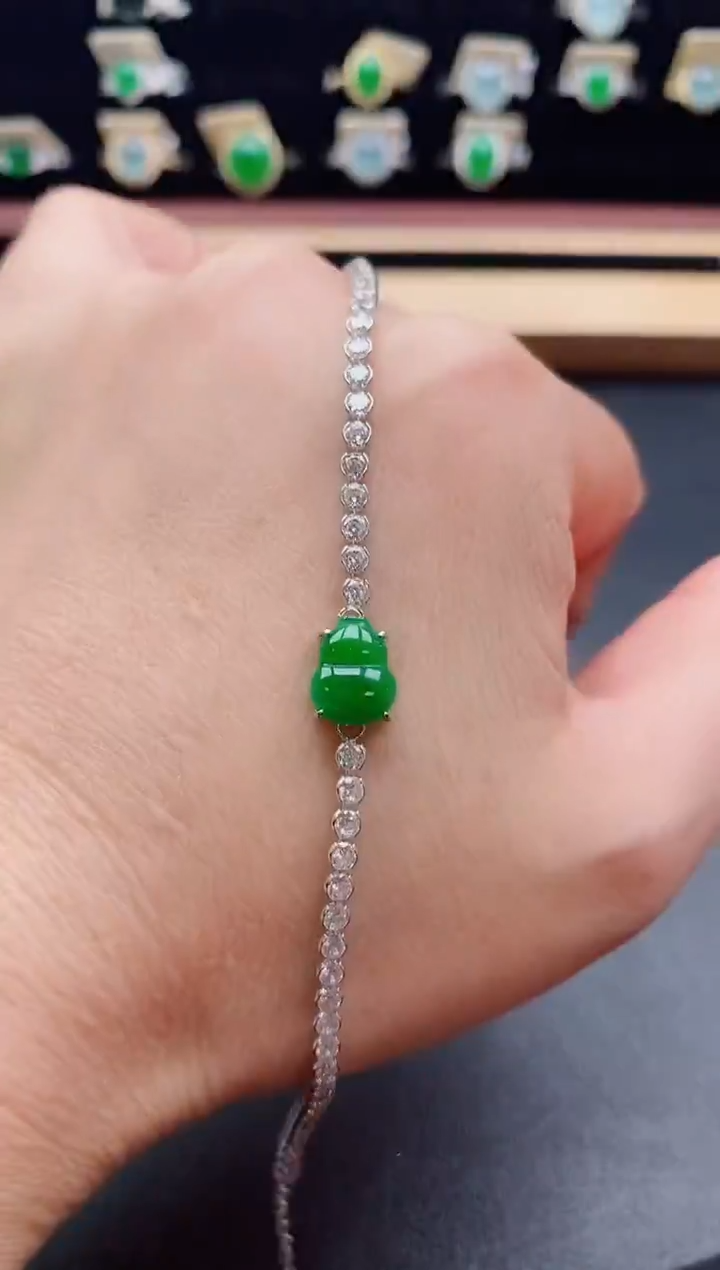 银S925镶嵌戒指翡翠1