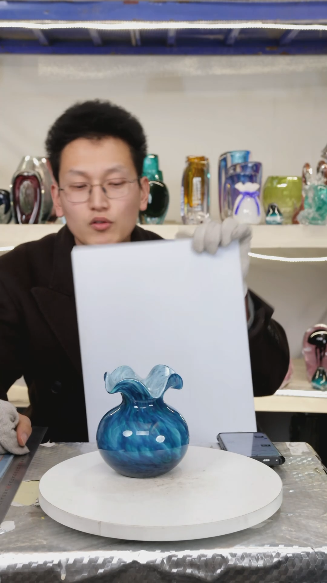【闪购商品】琉璃高13精品琉璃正常手工痕迹
