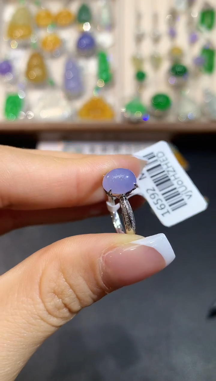 【闪购商品】翡翠戒指18K金镶嵌MH16592