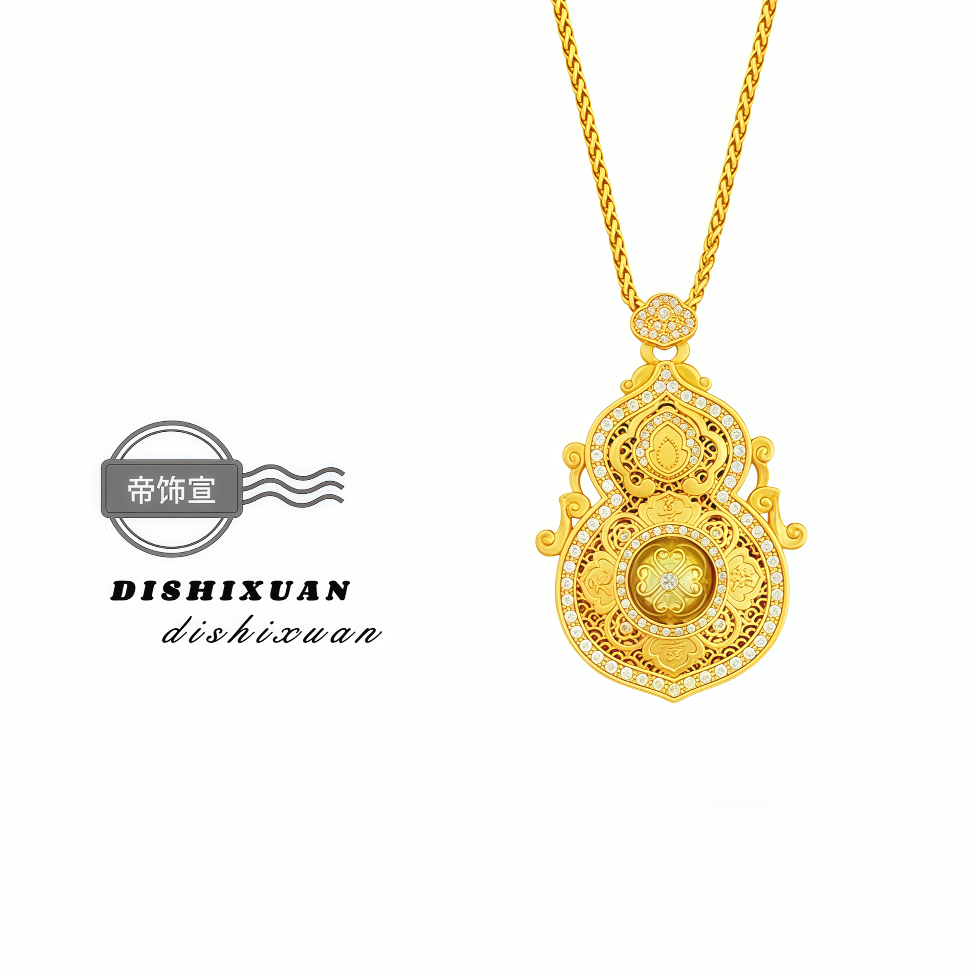 新中式人生四美葫芦项链吊坠民族风福禄精致国风编绳吊坠毛衣链