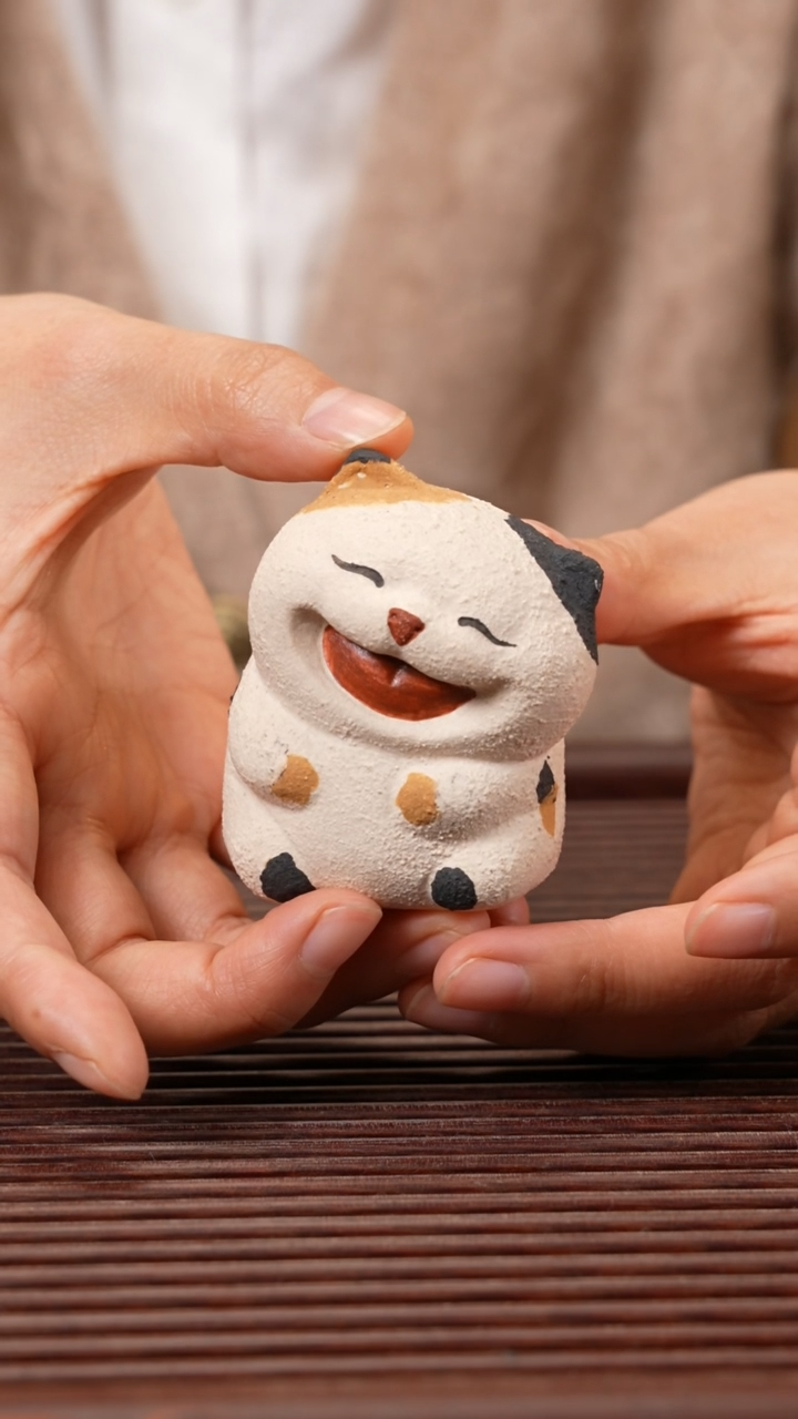 【闪购商品】紫砂茶宠三花小猫