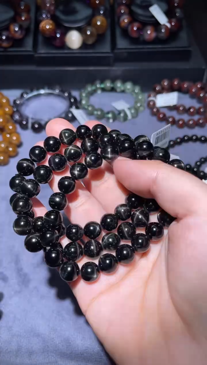 【闪购商品】辉石手链未镶嵌透辉石单圈9mm多样性发其一