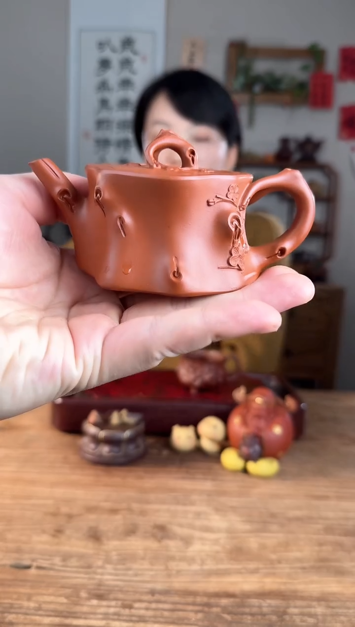 【闪购商品】紫砂茶壶矮梅桩  朱泥