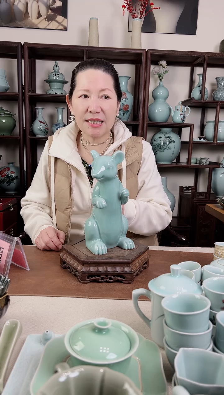 【闪购商品】杯青瓷 十二生肖 鼠（带礼盒）