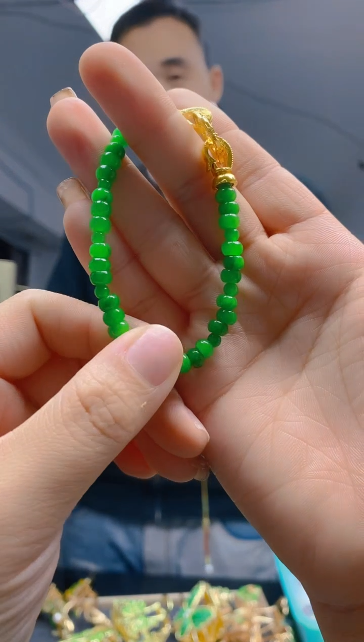 【闪购商品】翡翠耳饰合金0405翡翠手链