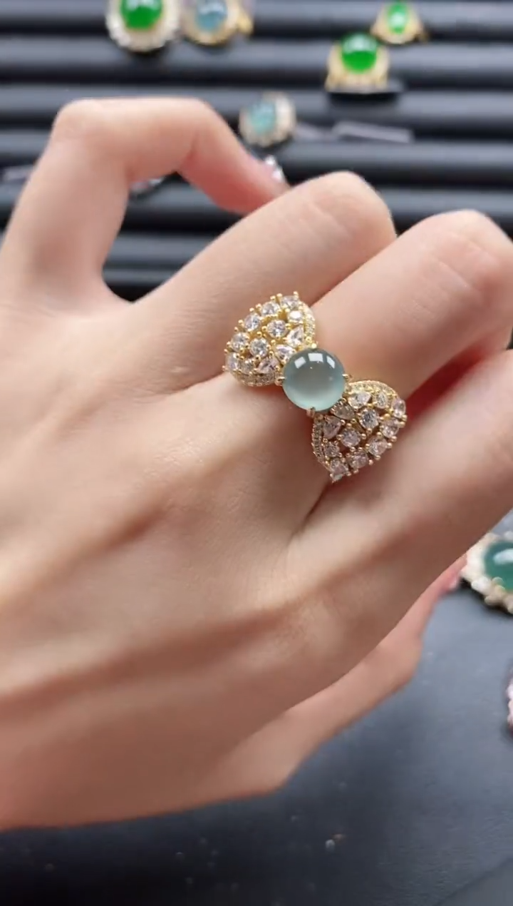 【闪购商品】翡翠戒指银S925镶嵌51151