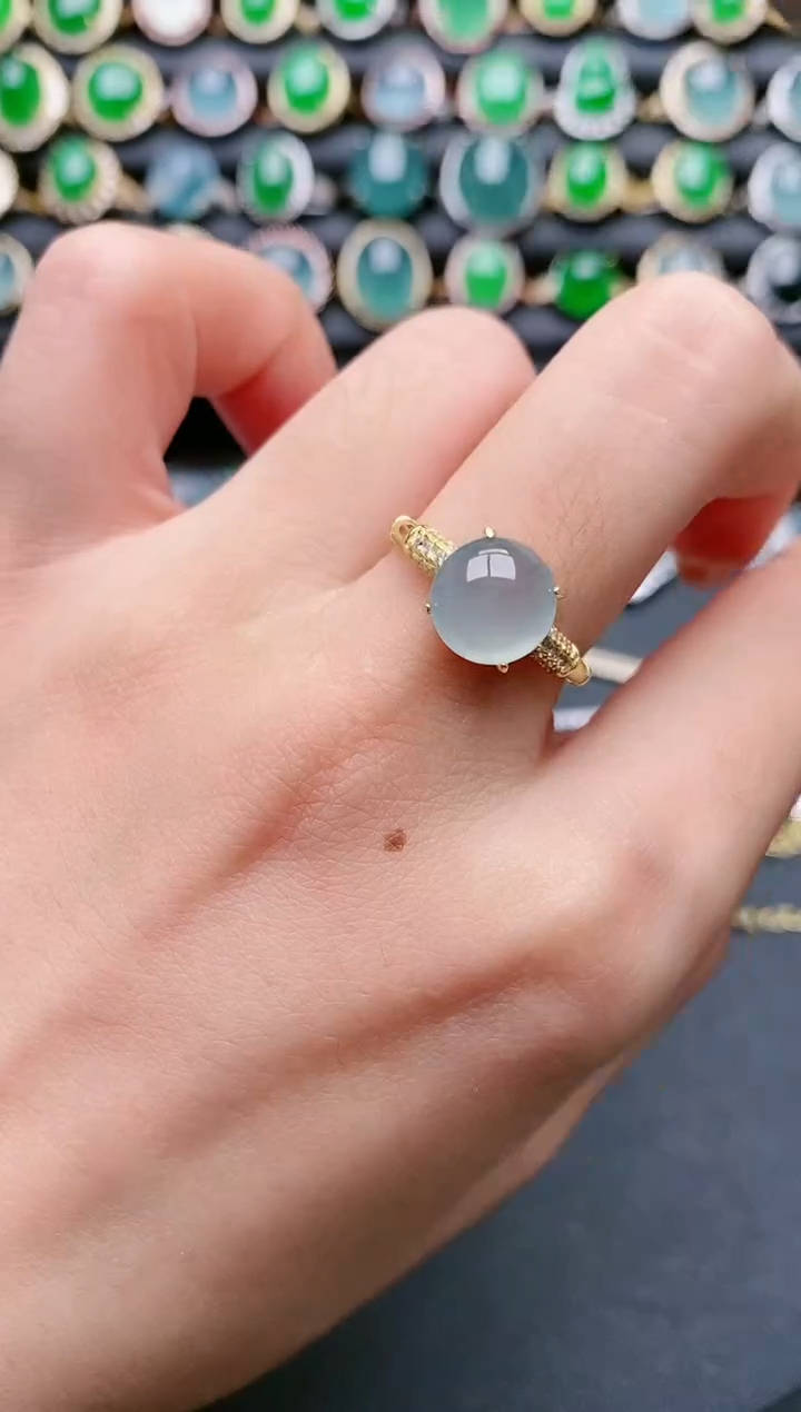 【闪购商品】翡翠戒指银S925镶嵌11111