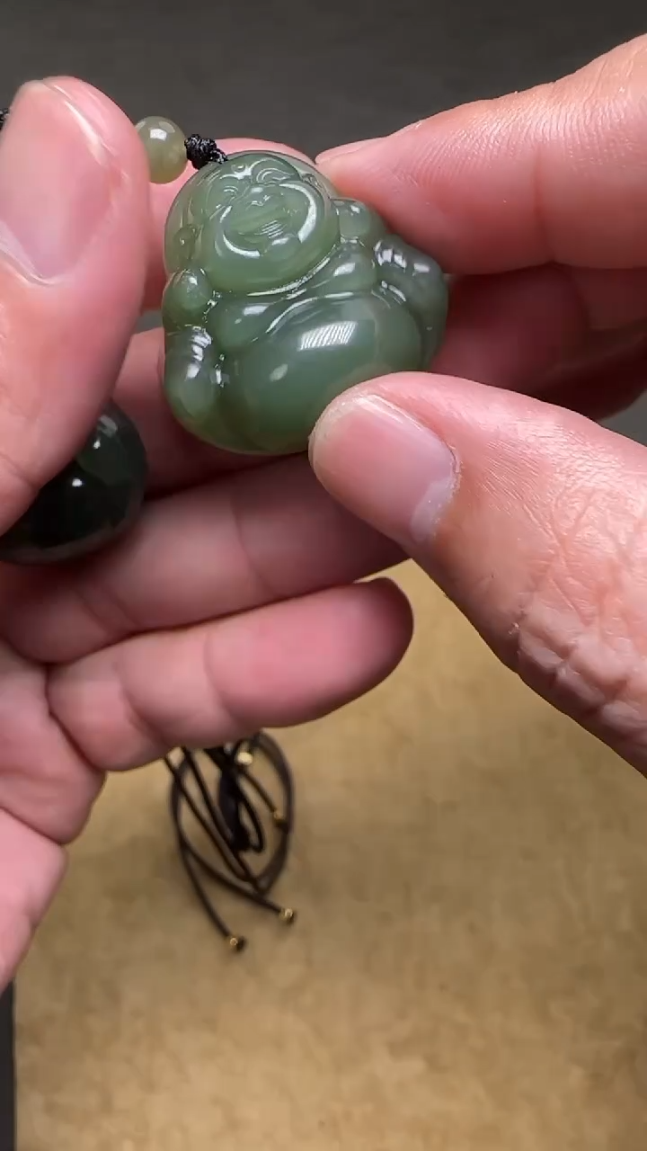 【闪购商品】白玉菩提吊坠561014-弥勒田田