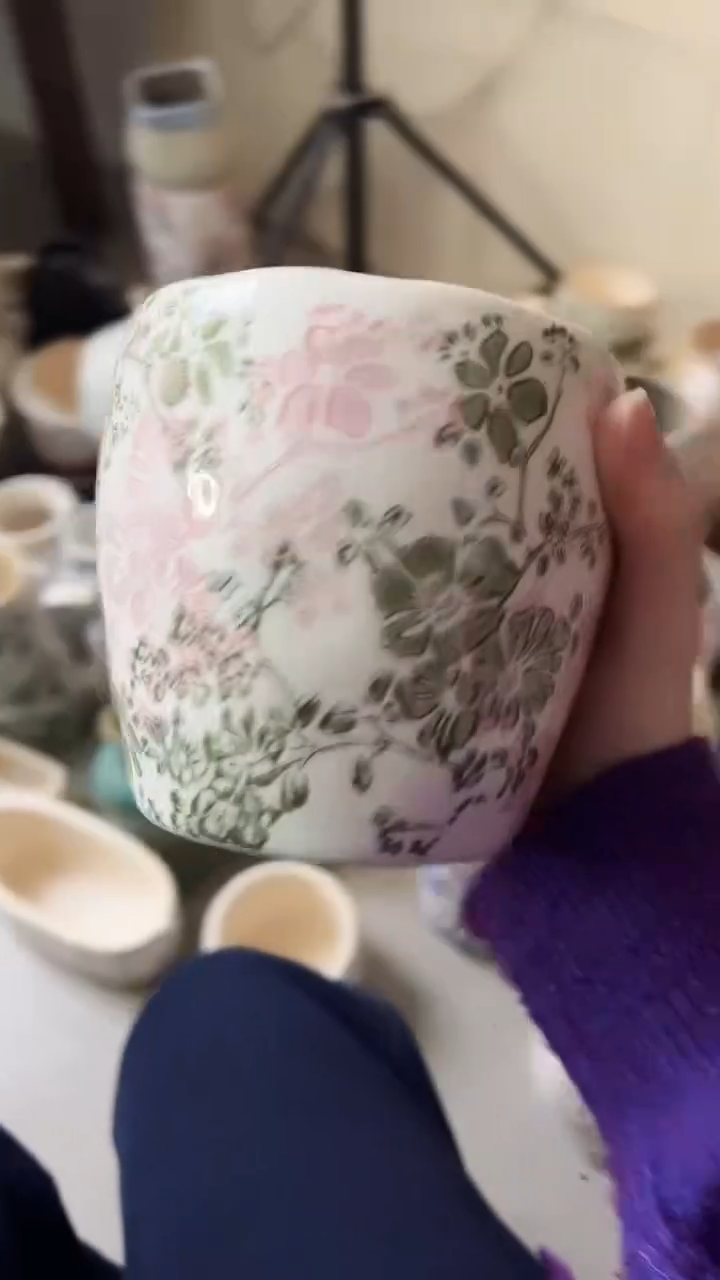 【闪购商品】陶瓷花盆高11cm内口9.3cm