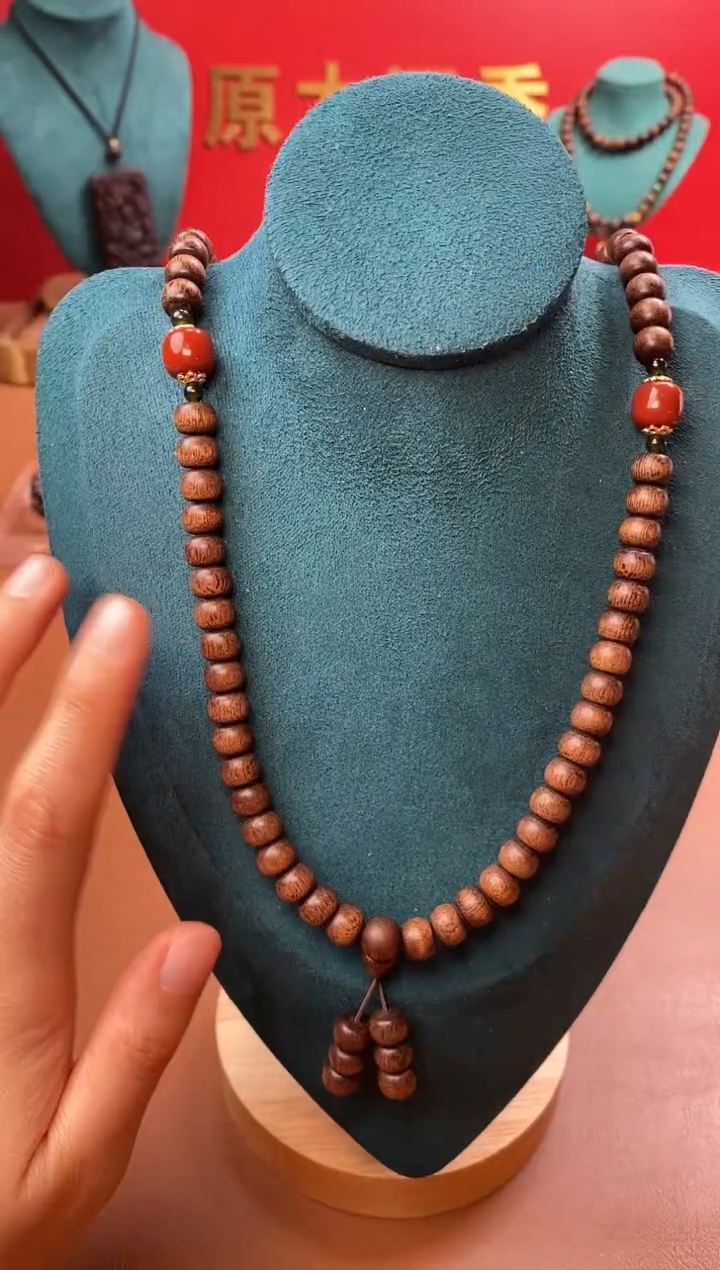 【闪购商品】沉香手串P沉水玉化富森红土6*8*108颗