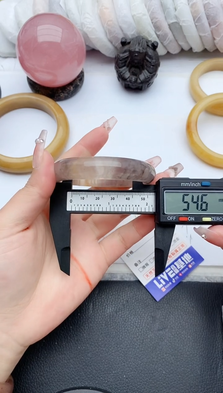 【闪购商品】石英质玉手镯未镶嵌G246+54/55