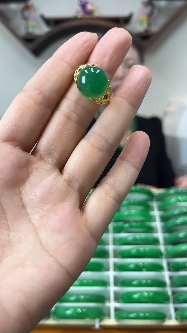 【闪购商品】翡翠戒指未镶嵌闪5 戒指
