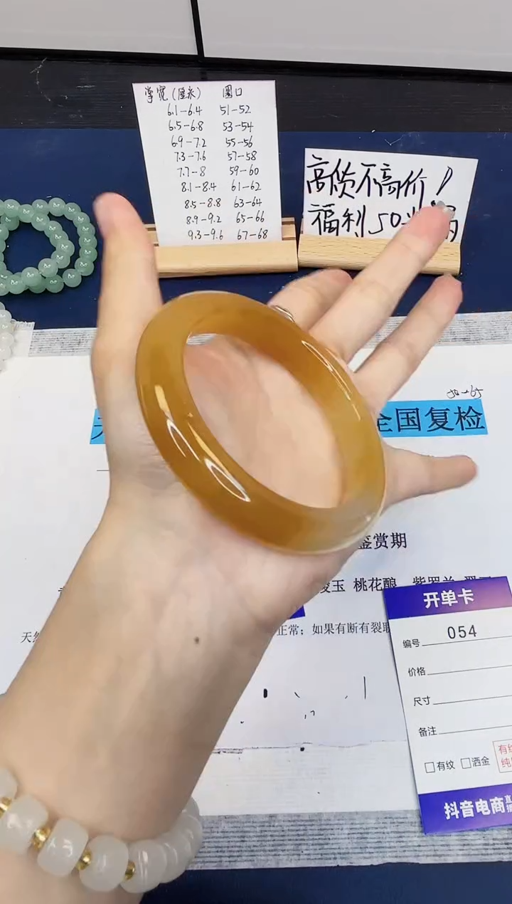 【闪购商品】石英质玉手镯未镶嵌54-财气镯-圈口61