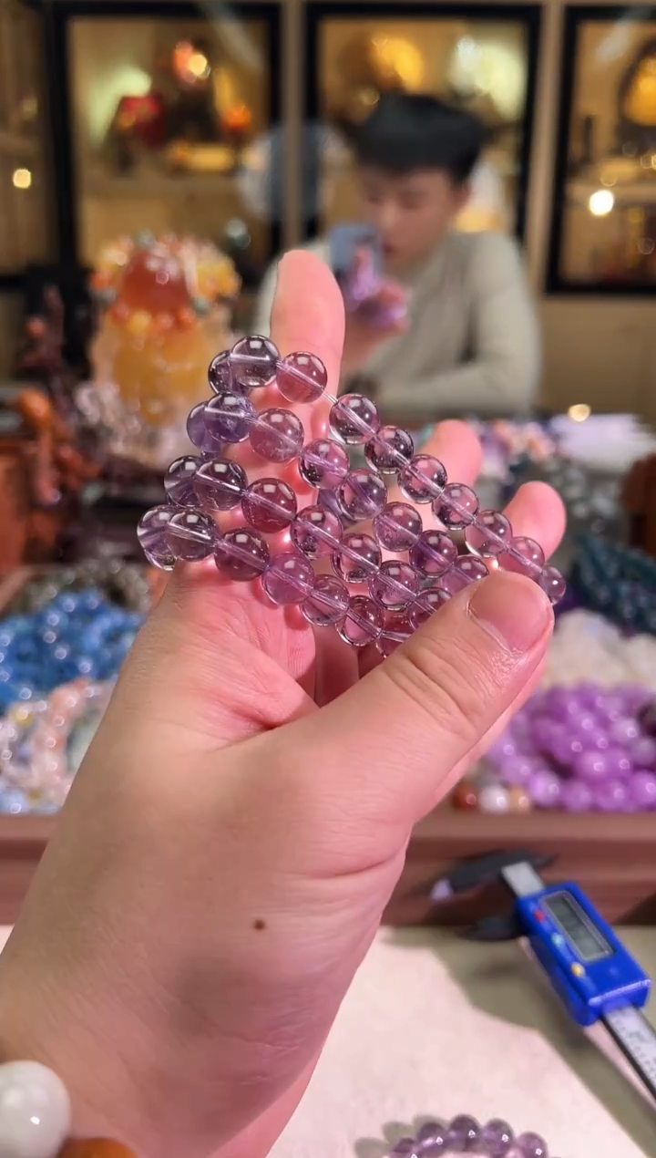 未镶嵌手链水晶10mm+巴西·紫水（多样性发一）