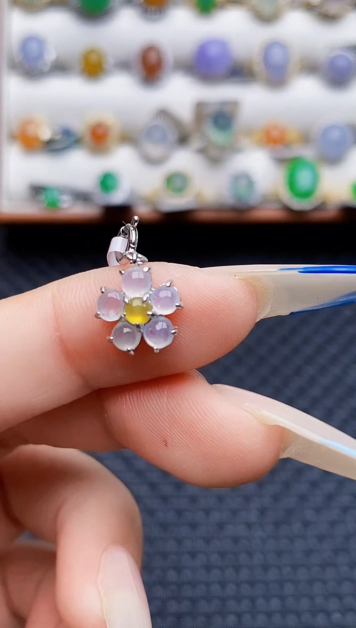 银S925镶嵌戒指翡翠0149