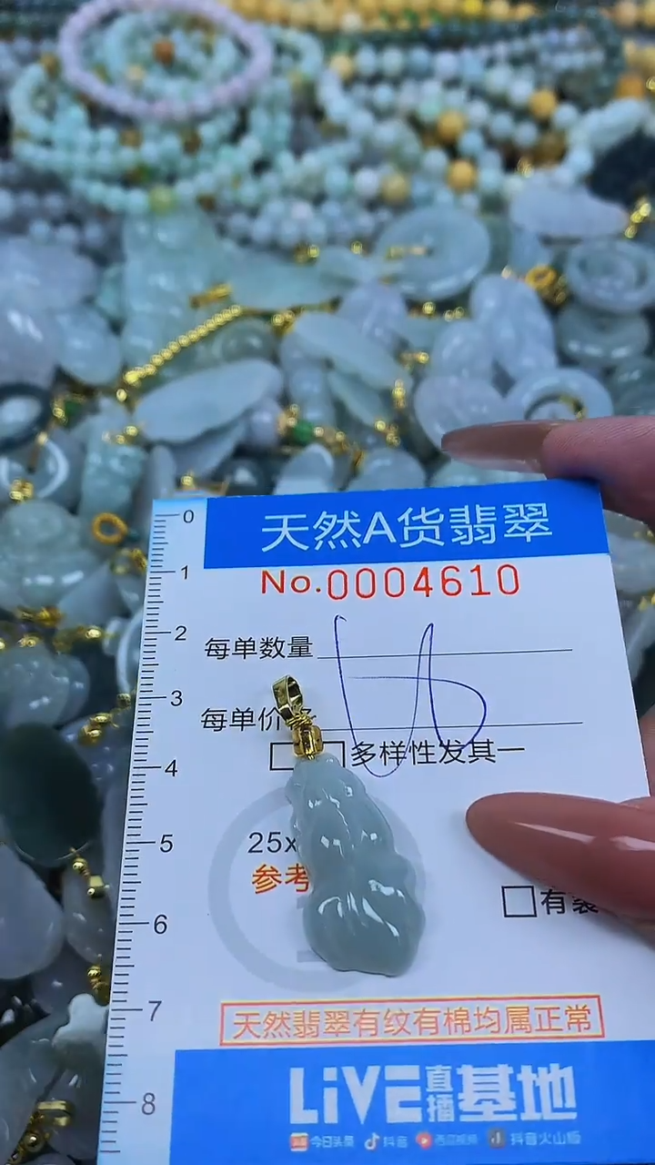 颈饰未镶嵌翡翠净货挂件-4610