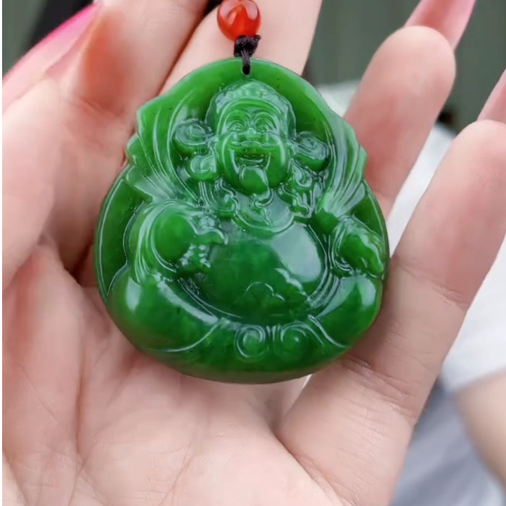 和田玉碧玉财神吊坠【拍一发一，多样性发货！】