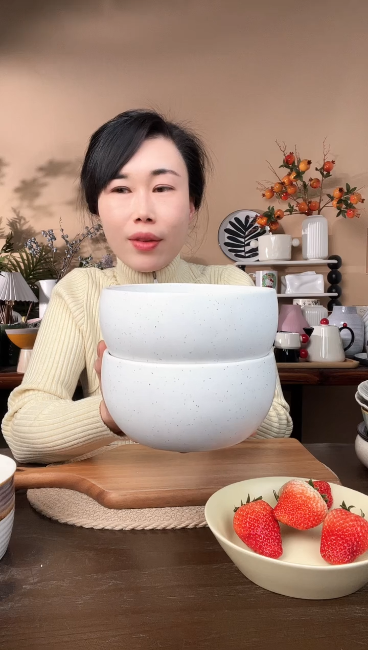 【闪购商品】瓷片6英寸麻点钵钵碗2只微瑕