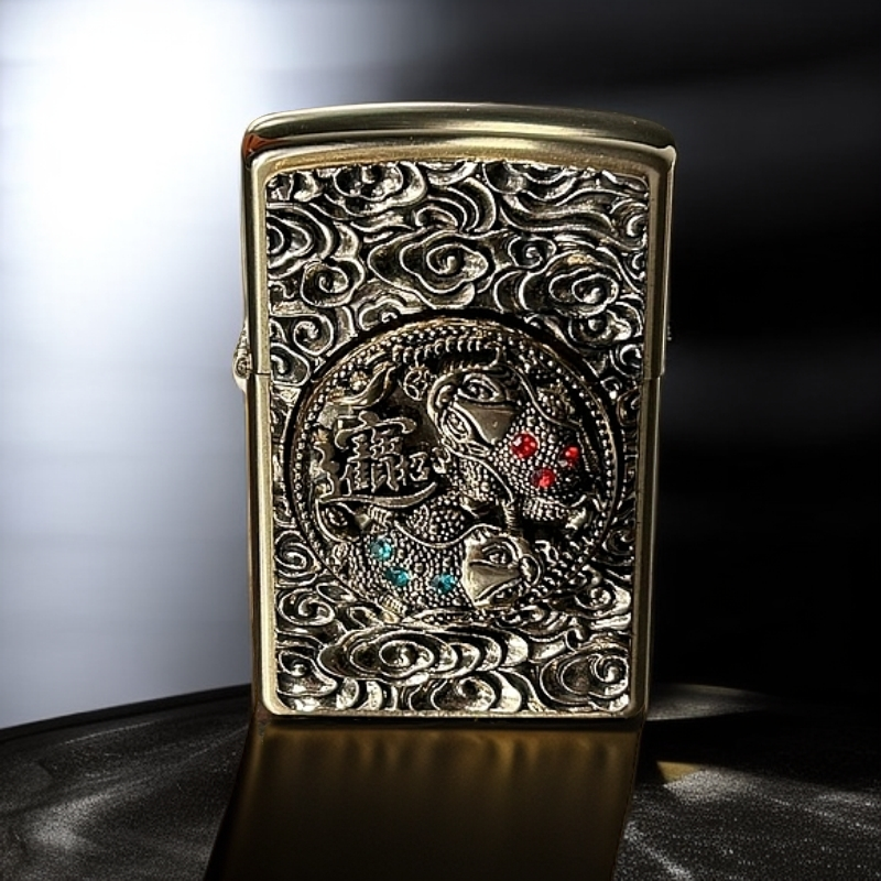 【CF1251J】首领招财金蟾煤油防风打火机