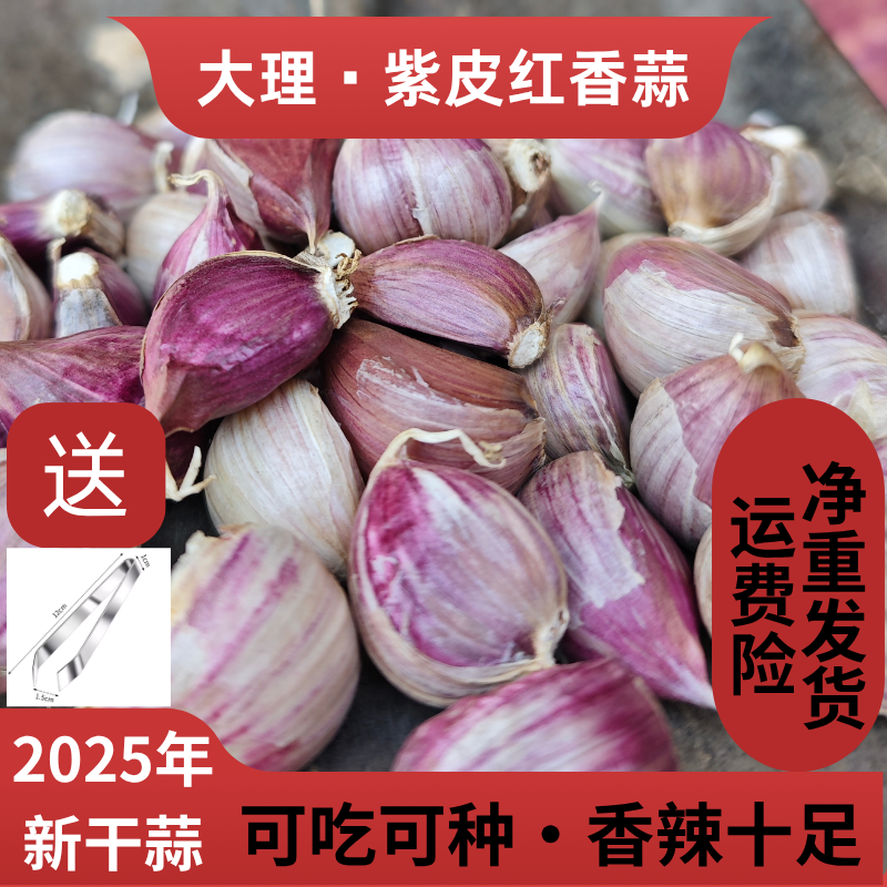 蒜瓣/新干蒜/云南大理紫皮红蒜/红香蒜/可吃可种/蒜种
