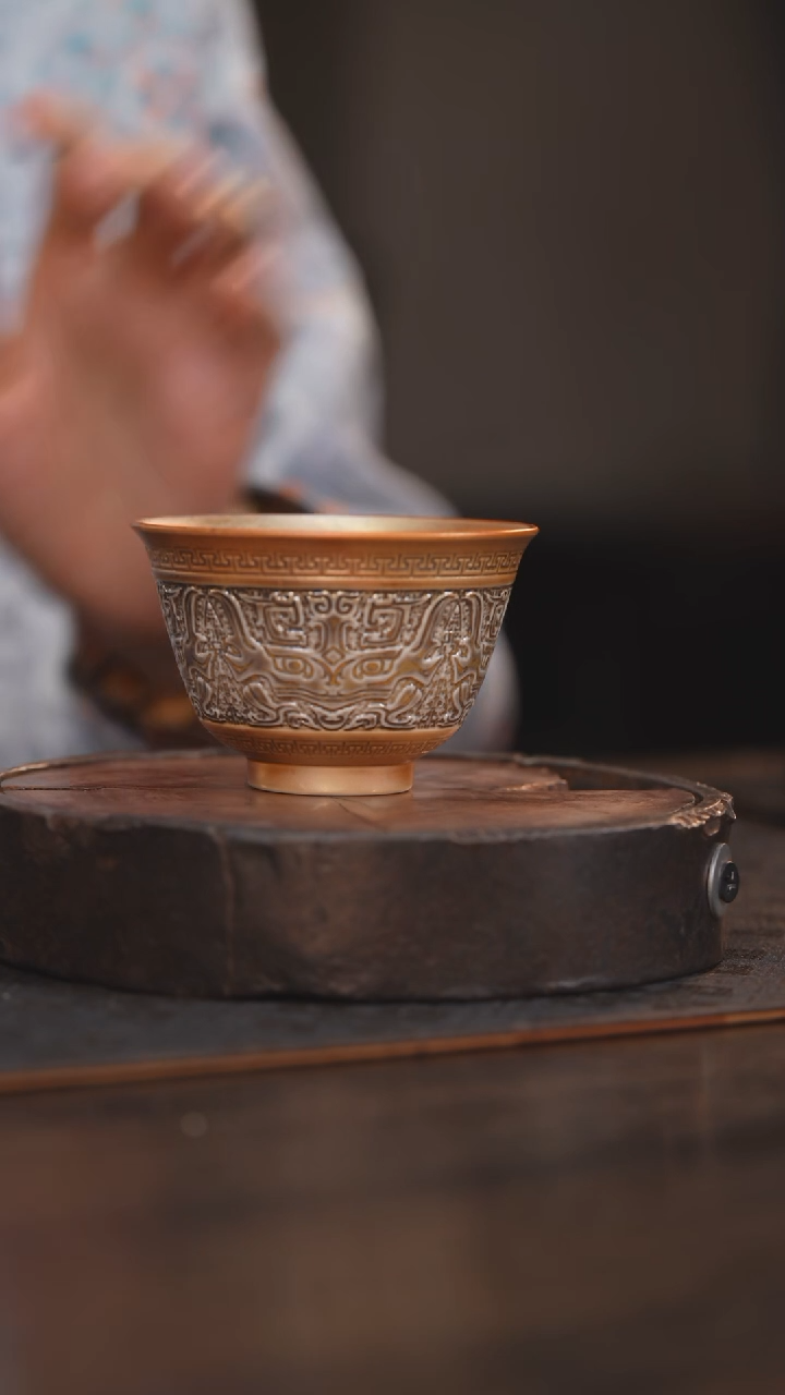 【闪购商品】杯37柴烧柴房陶瓷｜雕刻单杯