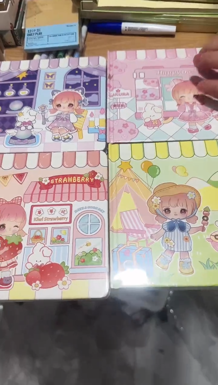 广博方形硬壳手账本4本