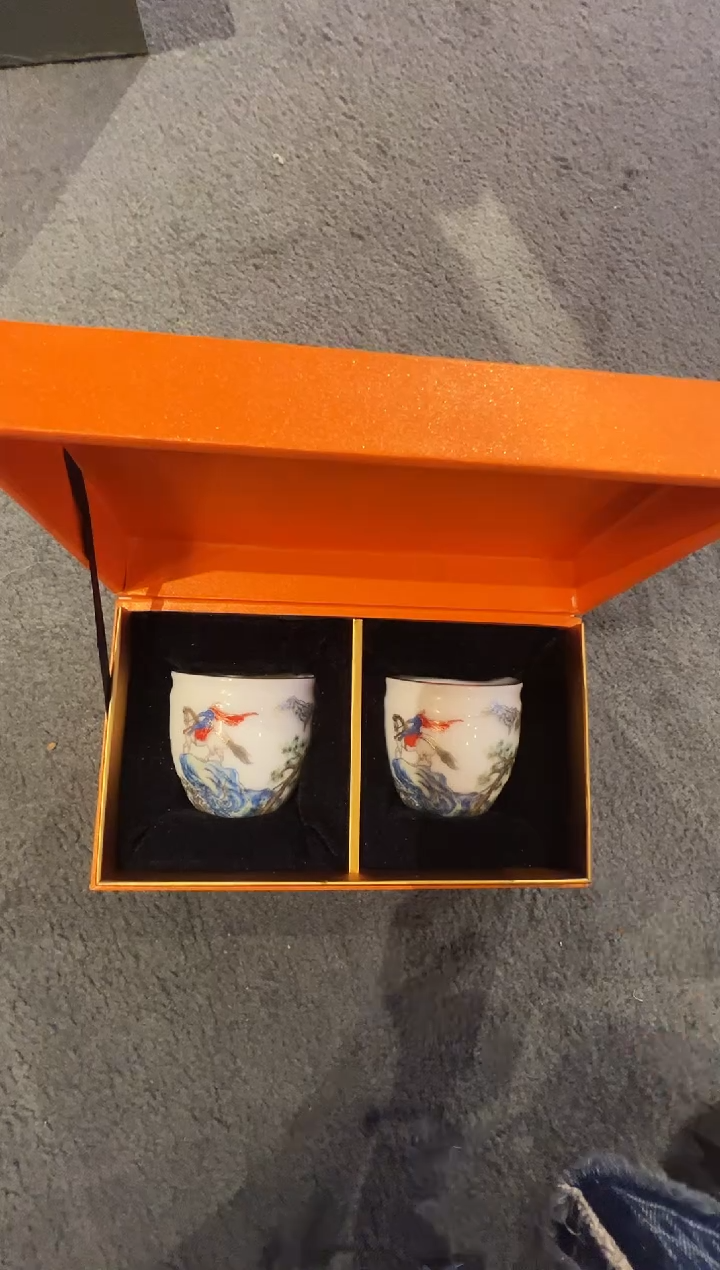 【闪购商品】摆件26瓷器 英雄对杯 正德