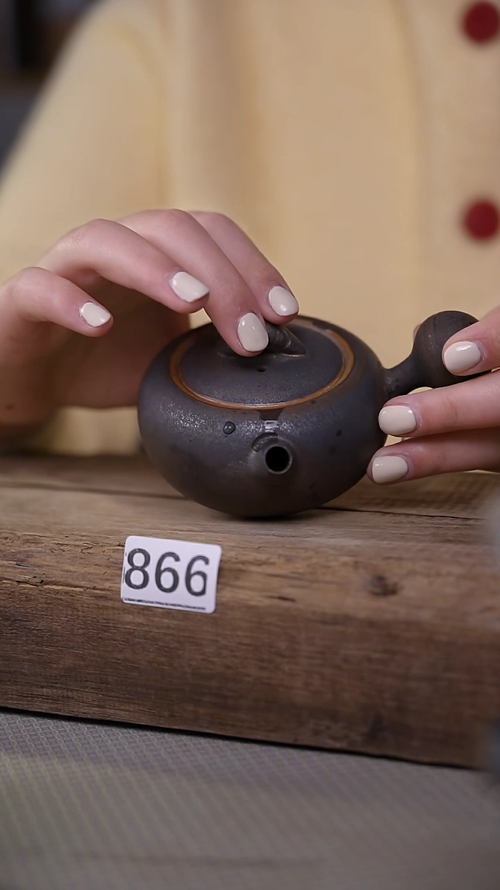 【闪购商品】瓷片福利！黑釉侧把壶